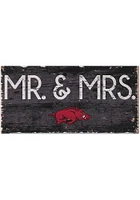 Arkansas Razorbacks Mr and Mrs Sign - Red