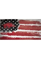 Arkansas Razorbacks Flag 6x12 Sign - Red