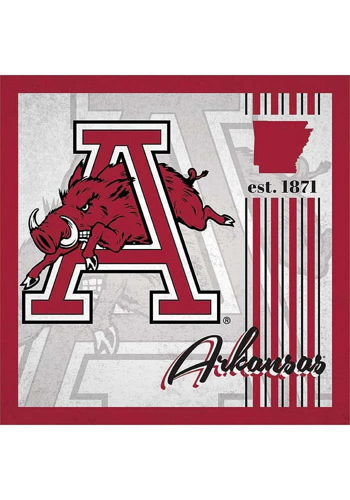 Arkansas Razorbacks Album Sign - Red