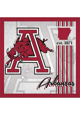 Arkansas Razorbacks Album Sign - Red