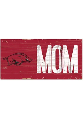 Arkansas Razorbacks MOM Sign - Red