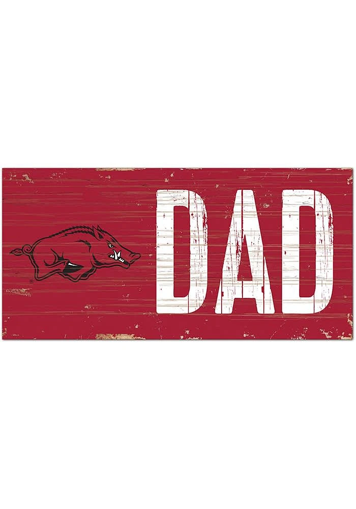 Arkansas Razorbacks DAD Sign - Red