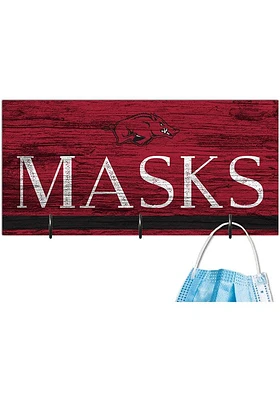 Arkansas Razorbacks Team Color Mask Holder Sign - Red