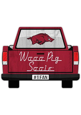 Arkansas Razorbacks Truck Back Cutout Sign - Red