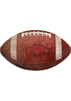 Arkansas Razorbacks Baseball Shaped Sign - Red