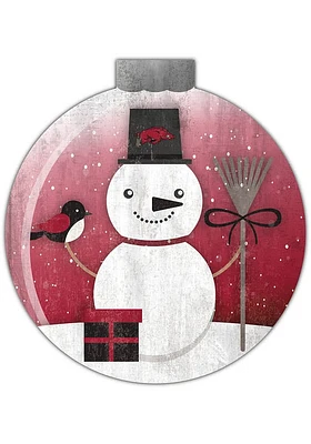 Arkansas Razorbacks Snowglobe 12 Inch Sign - Red