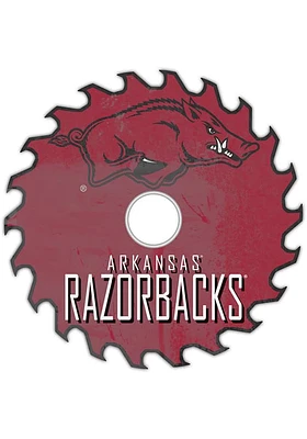 Arkansas Razorbacks Rust Circular Saw Sign - Red