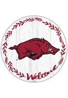Arkansas Razorbacks Welcome Circle Sign - Red