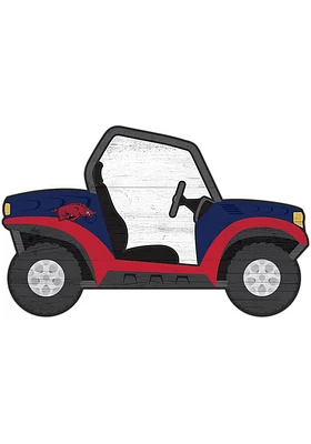 Arkansas Razorbacks ATV Cutout Sign - Red
