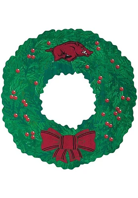 Arkansas Razorbacks Team Wreath 16 Inch Sign - Red