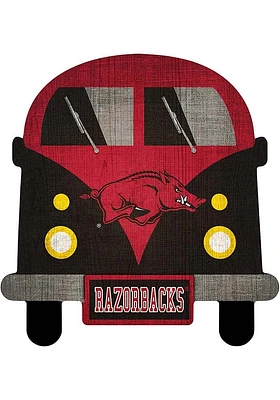 Arkansas Razorbacks Team Bus Sign - Red