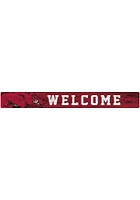 Arkansas Razorbacks Welcome Strip Sign - Red