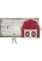 Arkansas Razorbacks Team Barn Key Holder Sign - Red