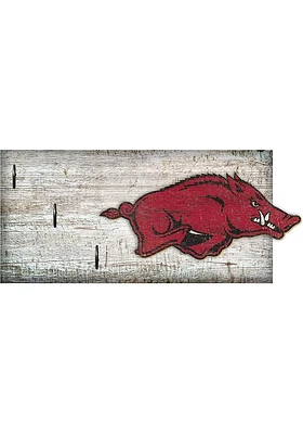 Arkansas Razorbacks Key Holder Sign - Red