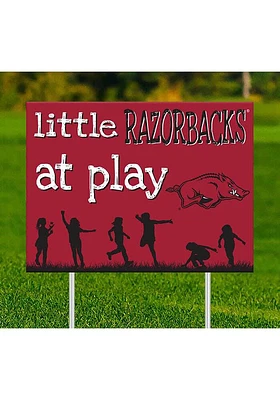 Arkansas Razorbacks Little Fans at Play Yard Sign - Red