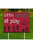 Arkansas Razorbacks Little Fans at Play Yard Sign - Red