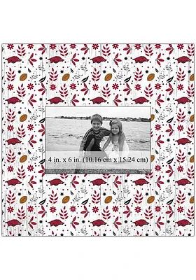 Arkansas Razorbacks Floral Pattern Picture Frame - Red