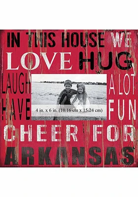 Arkansas Razorbacks In This House 10x10 Picture Frame - Red