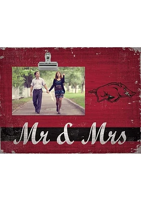 Arkansas Razorbacks Mr and Mrs Clip Picture Frame - Red