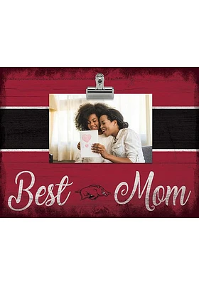 Arkansas Razorbacks Best Mom Clip Picture Frame - Red
