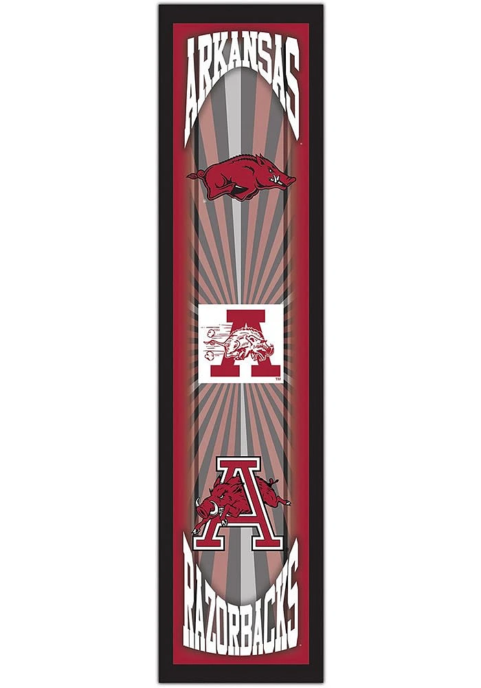 Arkansas Razorbacks Throwback Sign - Red