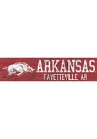 Arkansas Razorbacks 6x24 Sign - Red