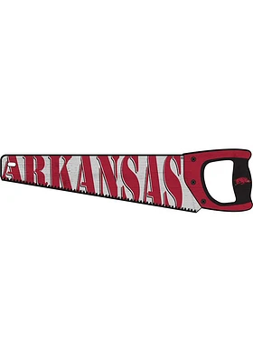Arkansas Razorbacks Wood Handsaw Sign - Red