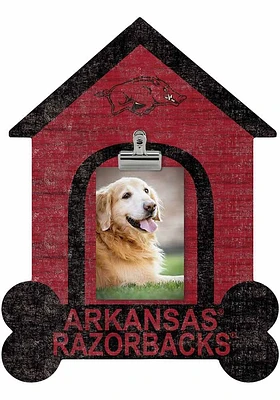 Arkansas Razorbacks Dog Bone House Clip Picture Frame - Red