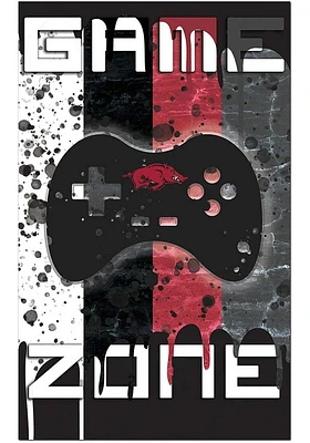 Arkansas Razorbacks Grunge Game Zone Sign - Red
