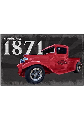 Arkansas Razorbacks Established Truck Sign - Red