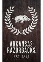 Arkansas Razorbacks Laurel Wreath Sign - Red