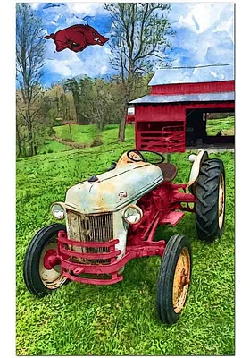 Arkansas Razorbacks Farmscape Sign - Red