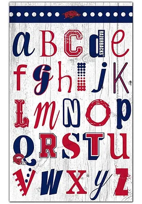 Arkansas Razorbacks Alphabet Sign - Red