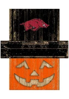 Arkansas Razorbacks Pumpkin Head Sign - Red