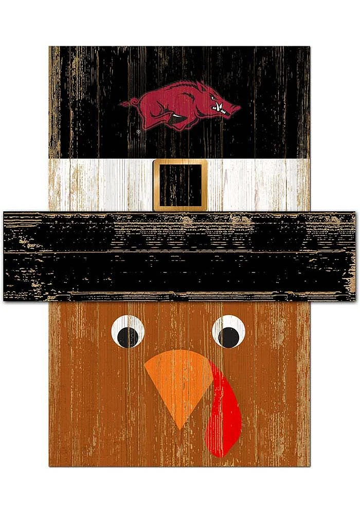 Arkansas Razorbacks Turkey Head Sign - Red
