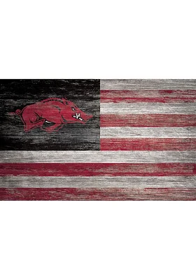 Arkansas Razorbacks Distressed Flag Picture Frame - Red