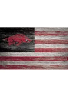 Arkansas Razorbacks Distressed Flag Picture Frame - Red