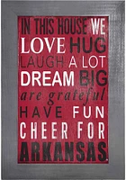 Arkansas Razorbacks In This House Picture Frame - Red