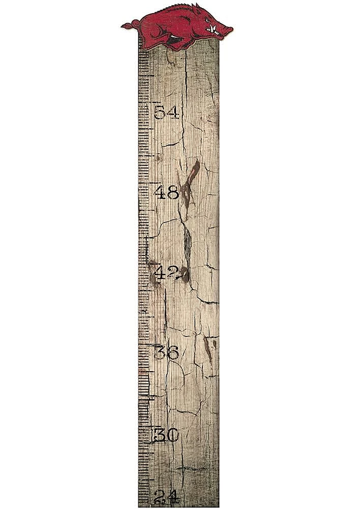 Arkansas Razorbacks Growth Chart Sign - Red