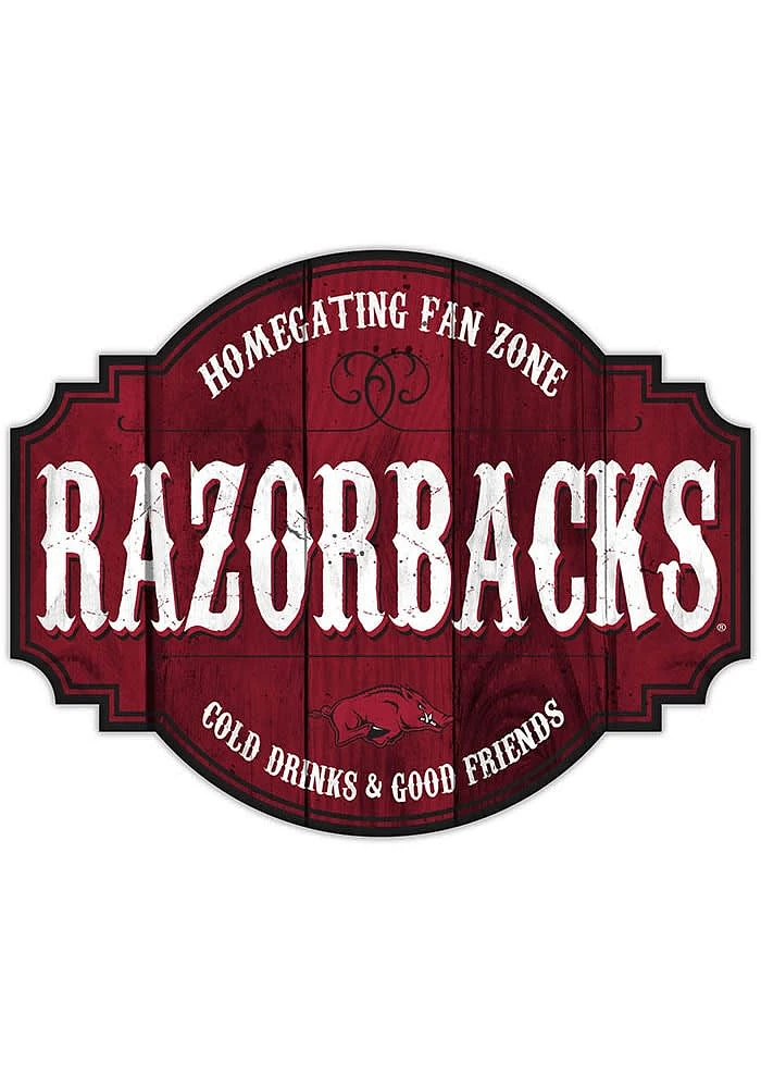 Arkansas Razorbacks 24 Inch Homegating Tavern Sign - Red