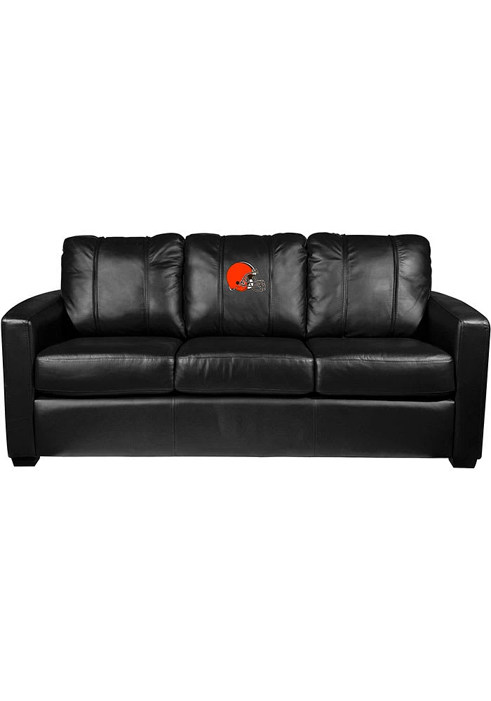 Cleveland Browns Faux Leather Sofa - Brown