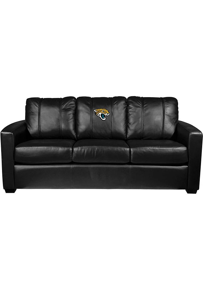 Jacksonville Jaguars Faux Leather Sofa - Black