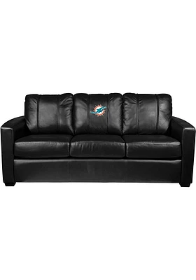 Miami Dolphins Faux Leather Sofa - Teal