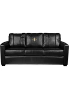 New Orleans Saints Faux Leather Sofa - Black
