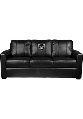 Las Vegas Raiders Faux Leather Sofa - Black