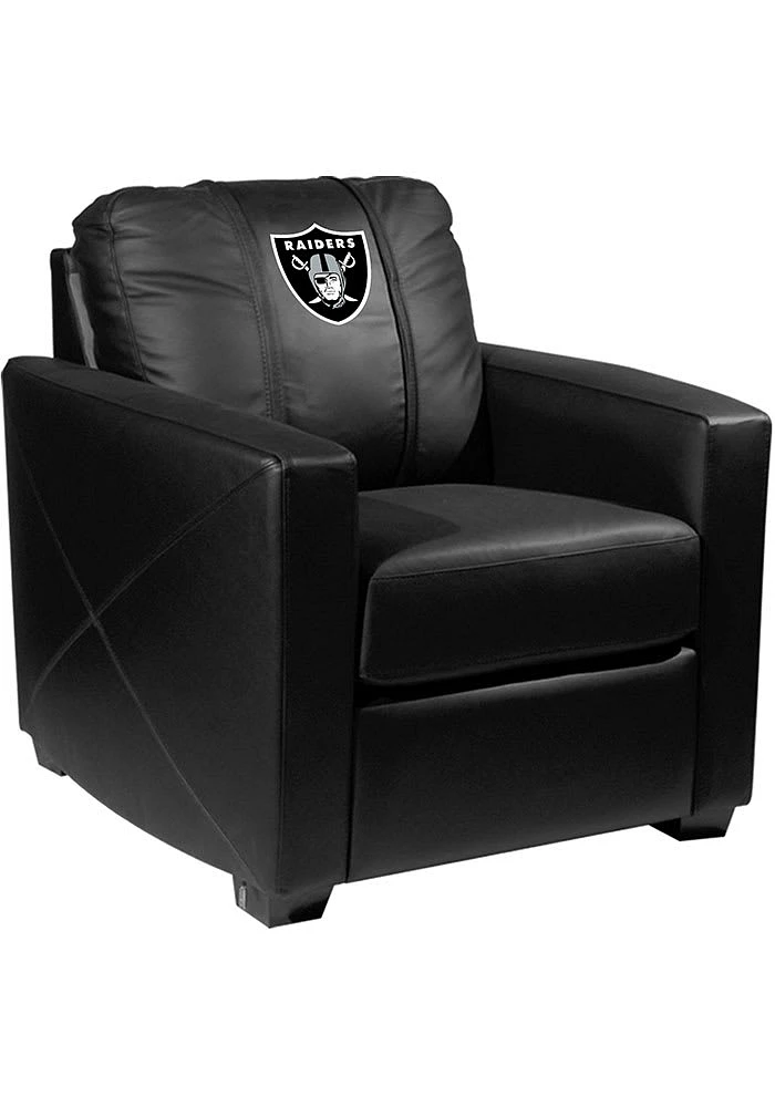 Las Vegas Raiders Faux Leather Club Desk Chair - Black