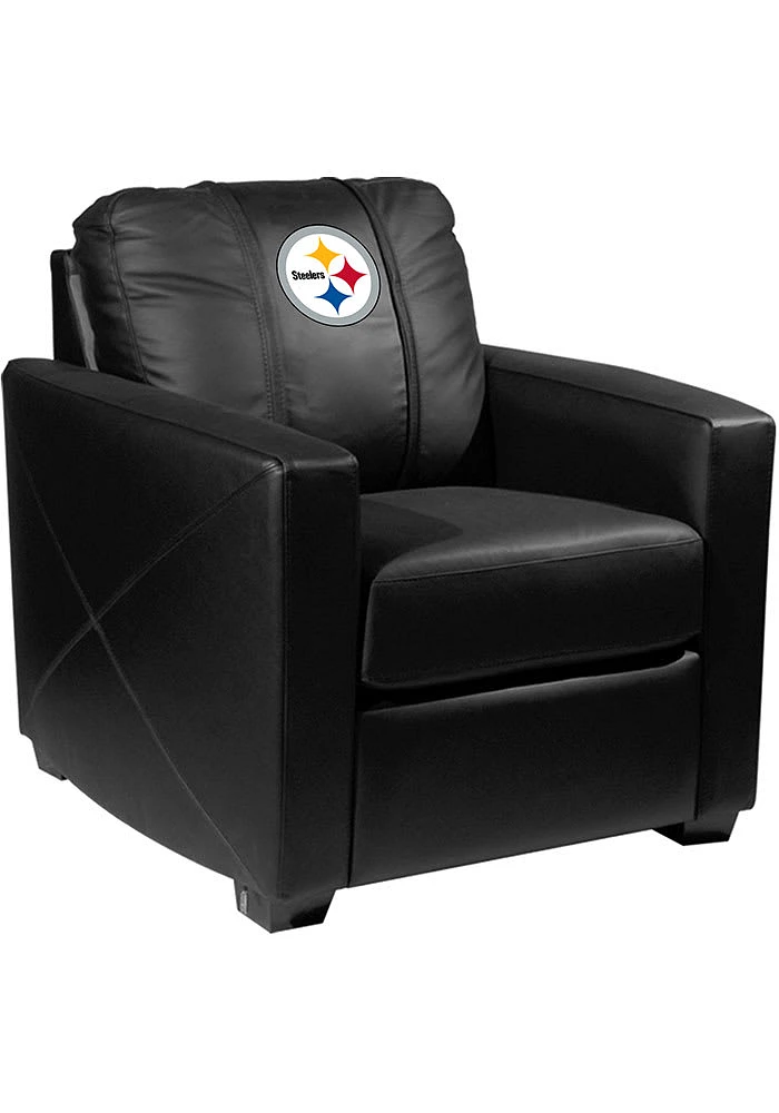 Pittsburgh Steelers Faux Leather Club Desk Chair - Black
