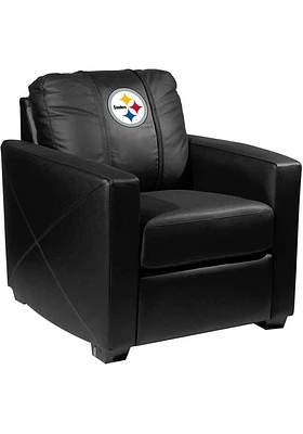 Pittsburgh Steelers Faux Leather Club Desk Chair - Black