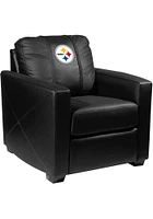 Pittsburgh Steelers Faux Leather Club Desk Chair - Black