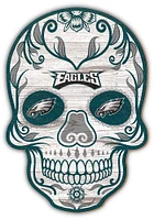 Philadelphia Eagles 12 Sugar Skull Sign Sign - White